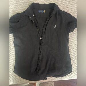 Polo black linen
